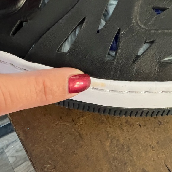 Nike Air Force 1 Ultra Force Mid Joli black Leather Cut Out Sneakers|size 9 - Picture 11 of 11